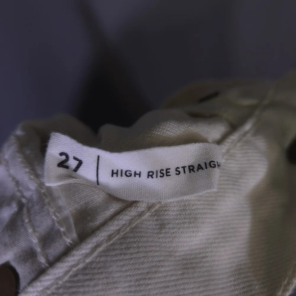 PacSun Two-Tone Paneled High Rise Straight Leg Jeans Button Fly Size 27 - Picture 8 of 10